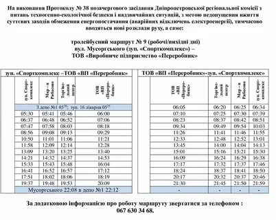 Расписание троллейбуса 2 по времени