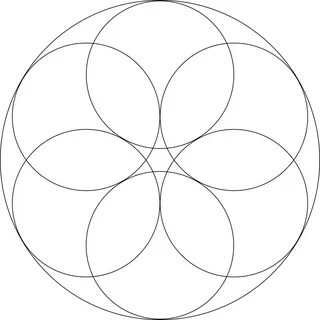Circular Rosette With 6 Petals Circle geometry, Geometric pattern art, Geometric