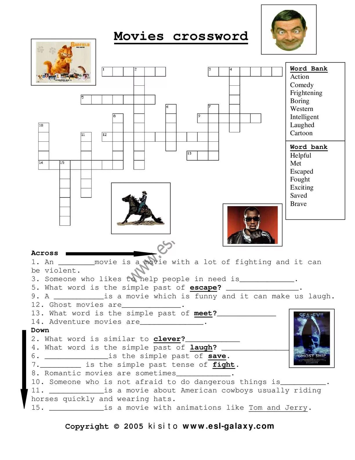 Movie worksheets. Задания по фильмам на английском языке. Кроссворд по английскому языку на тему кинотеатр.