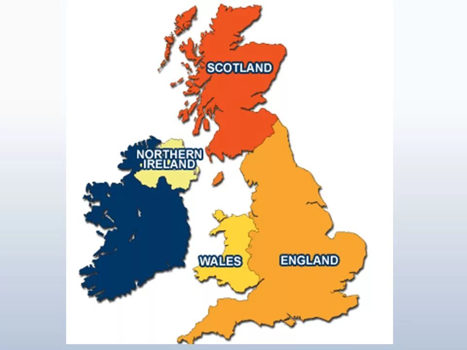 Англия страна часть великобритании и северной ирландии. Англия Шотландия Уэльс и Северная Ирландия. Объединенное королевство Великобритании состав карта. Карта Великобритании Англия Шотландия Северная Ирландия Уэльс. Соединенное королевство Великобритании и Северной Ирландии.