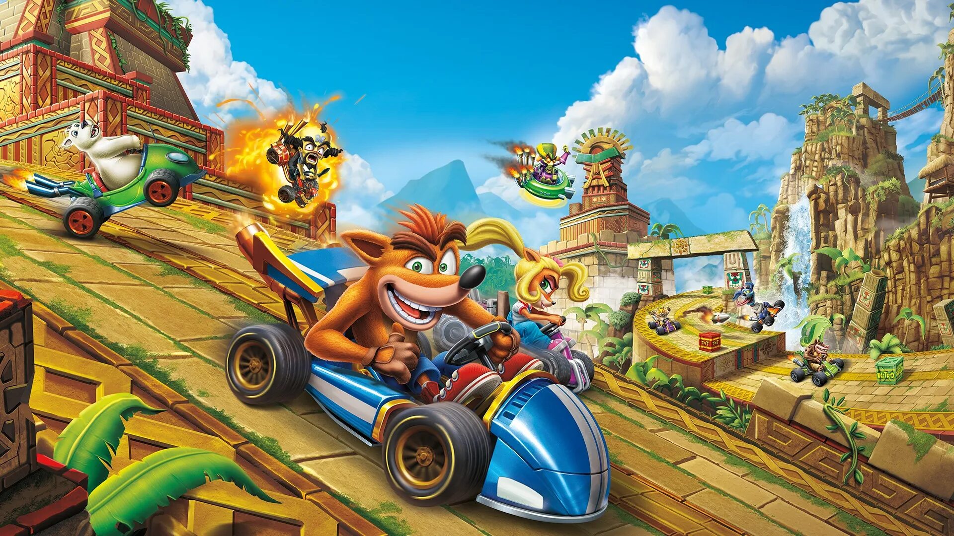 Крэш бандикут гонки. Крэш бандикут гонки ps4. Crash team racing nitro-fueled ps4. Краш бандикут гонки. Crash team racing.