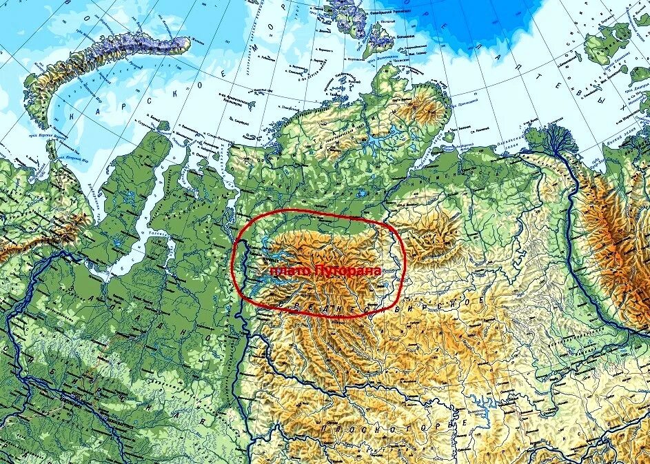 Вулкан путорана на карте россии