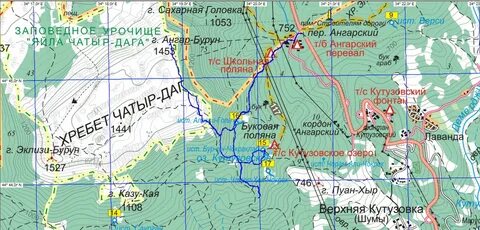 Чатыр даг на карте