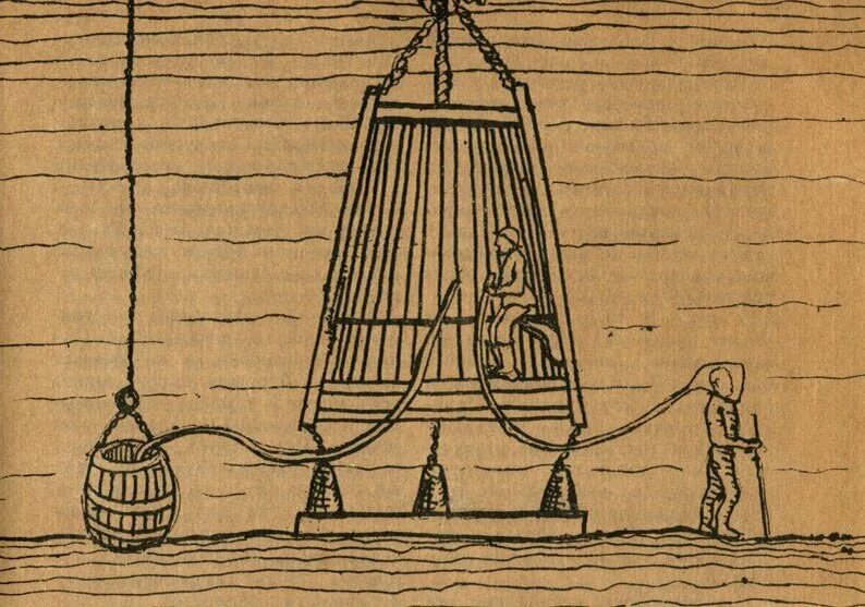 Эдмонд галлей изобретает водолазный колокол. Эдмонд галлей изобретает водолазный колокол. Колокол под водой. Фанагория затонувший город. Колокол галлея.