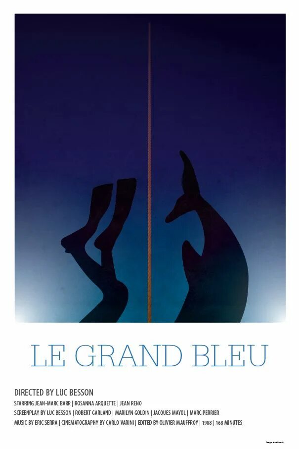 Le grand bleu. The big Blue movie. Bleu.