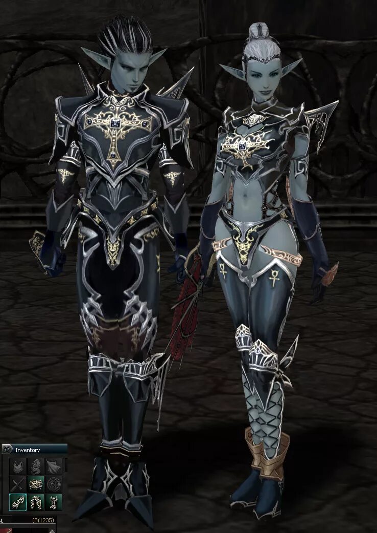 Ла2 броня. Темный эльф ла2. Зубей хеви сет темный эльф. Доспехи lineage 2. Примерочная ла2.