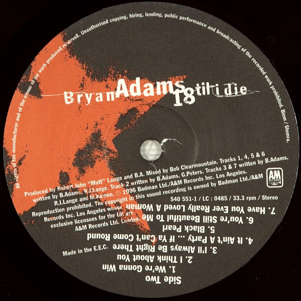 Adams 18. 18 til i die брайан адамс. bryan adams 18 til i die. 18 til i die album. bryan adams cover 1996 - 18 &#039;til i die.