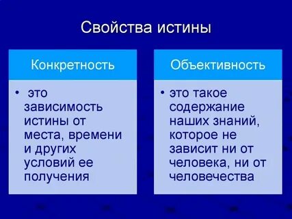 Основных признаков понятия относительная истина