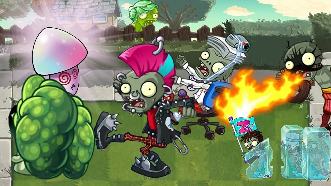 Растения против зомби 2 зомби факир. Заруба на огороде Plants vs Zombies. Инферно растения против зомби. Растения против зомби Гаргантюа. Команда против зомби