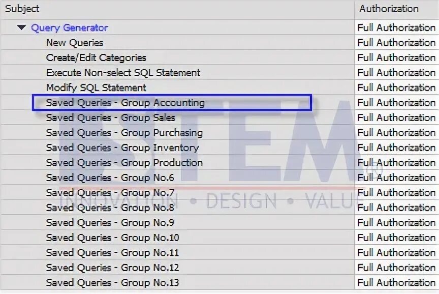 Saved queries. Saved queries