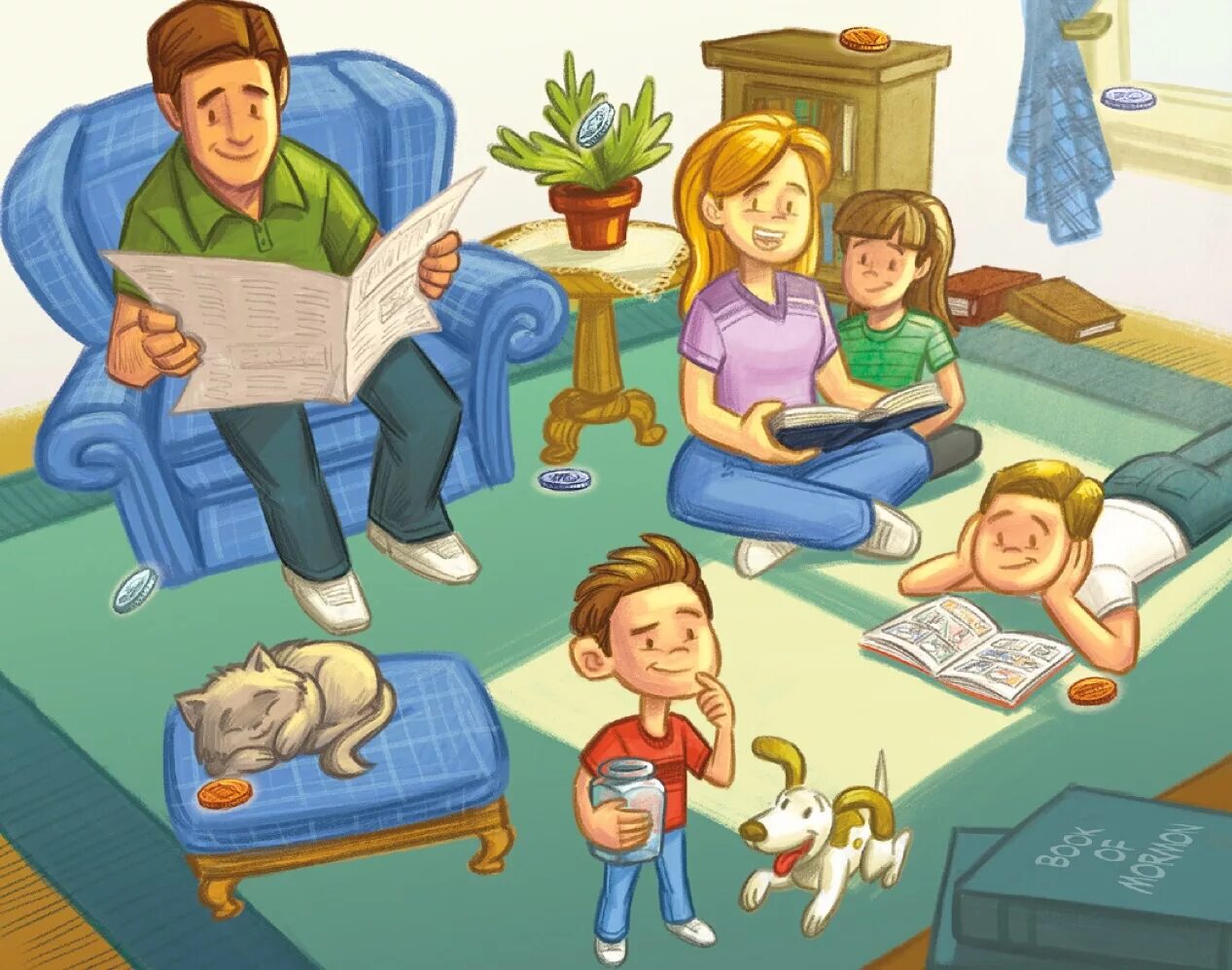 Поиграть почитать погулять. Семейный вечер. Картинка для описания семейный вечер для детей. Вечер в моей семье. Семья иллюстрация.