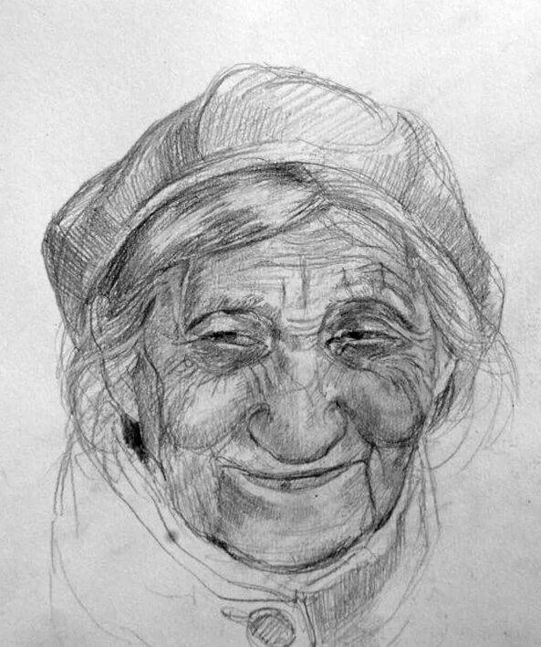 Пожилой человек карандашом. Бабушка рисунок карандашом. Портрет бабушки. Бабушка зарисовка. Портрет бабушки карандашом.