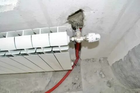Подключение радиатора отопления с термоголовкой