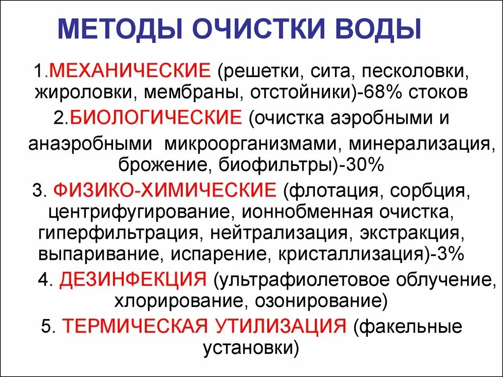 Методы и средства очистки