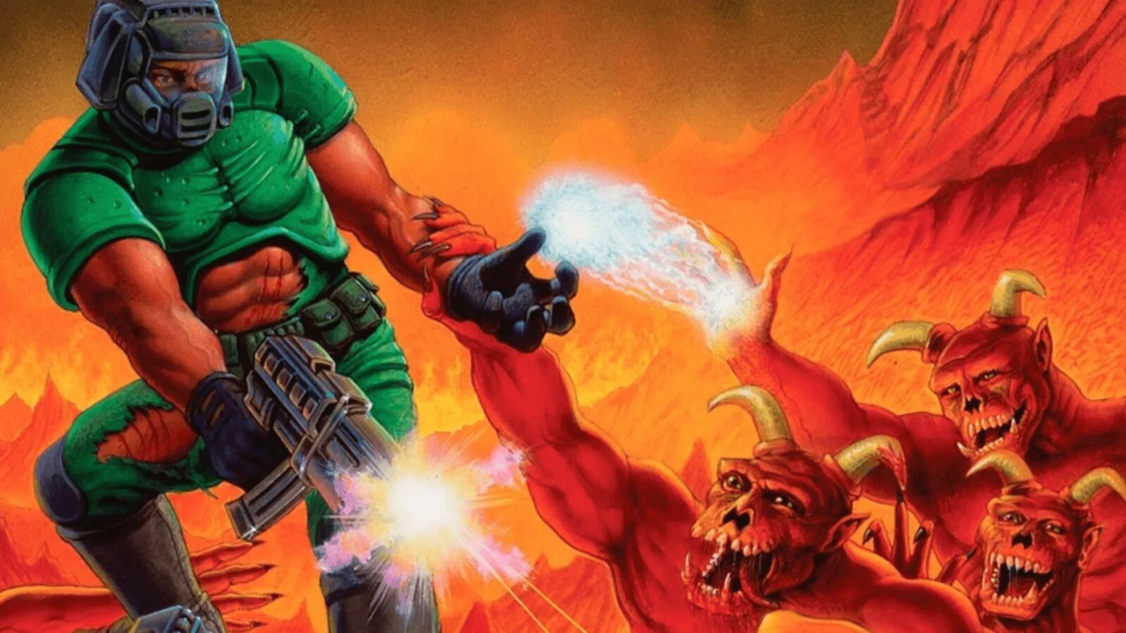 Doom classic. Doom 1993 постер.