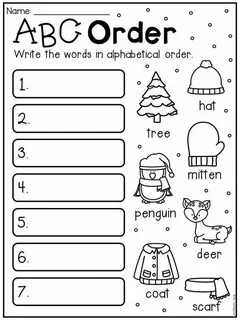 Then write the words in abc order
