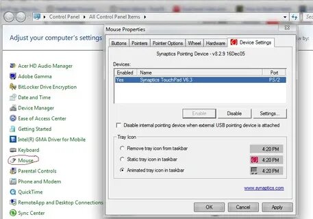 Go device setting