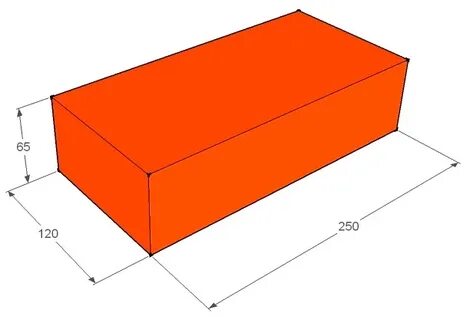 Кирпич размеры 250х60х65