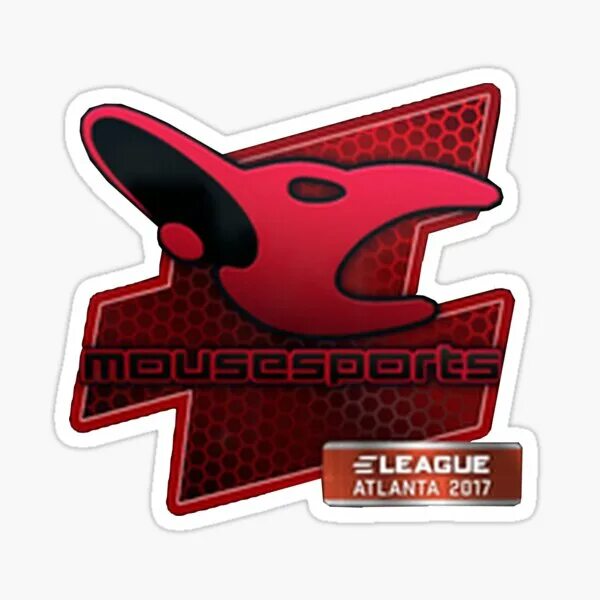 Купить наклейки кс 2. Mousesports CS go наклейка. Наклейка ELEAGUE Atlanta 2017. Наклейка 2017 КС го. Красные наклейки КС.