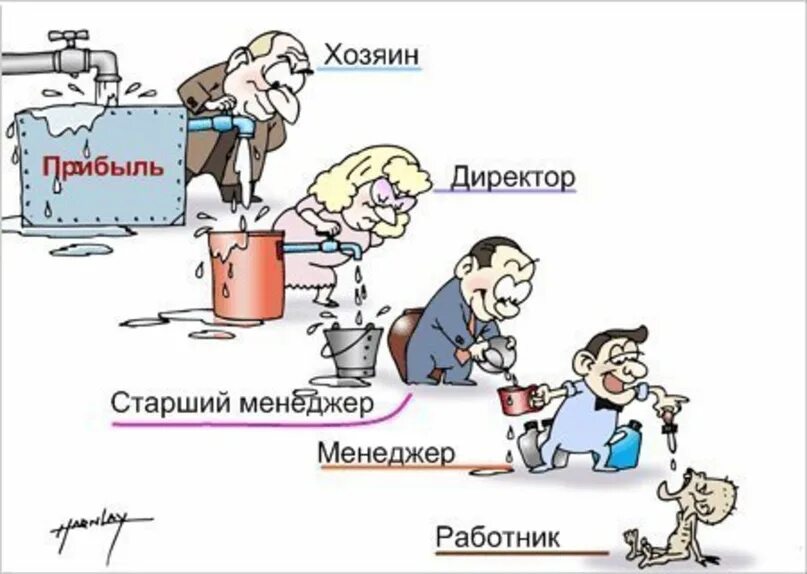 Работать глупо. Распределение прибыли прикол. Эффективный менеджер карикатура. Юмор про работу. Шутки про менеджмент.