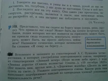 Я сижу на берегу моря сочинение