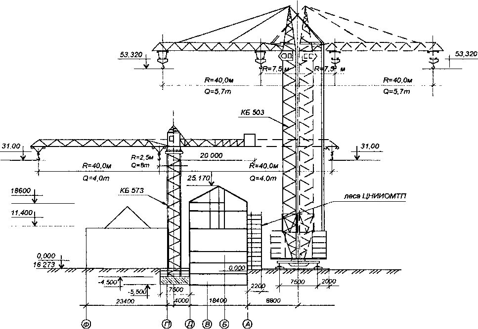 Привязка крана. Чертежи башенного крана КБ-503. Поперечная привязка крана. Башенный кран КБ 515 чертеж. КБ 674 чертеж.