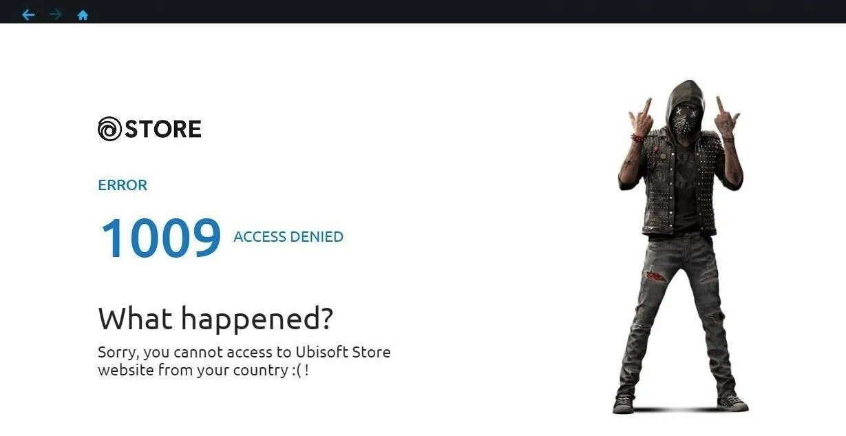Error access is denied. Ubisoft store. error 1009. access denied.
