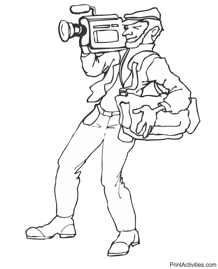 раскраски cameraman