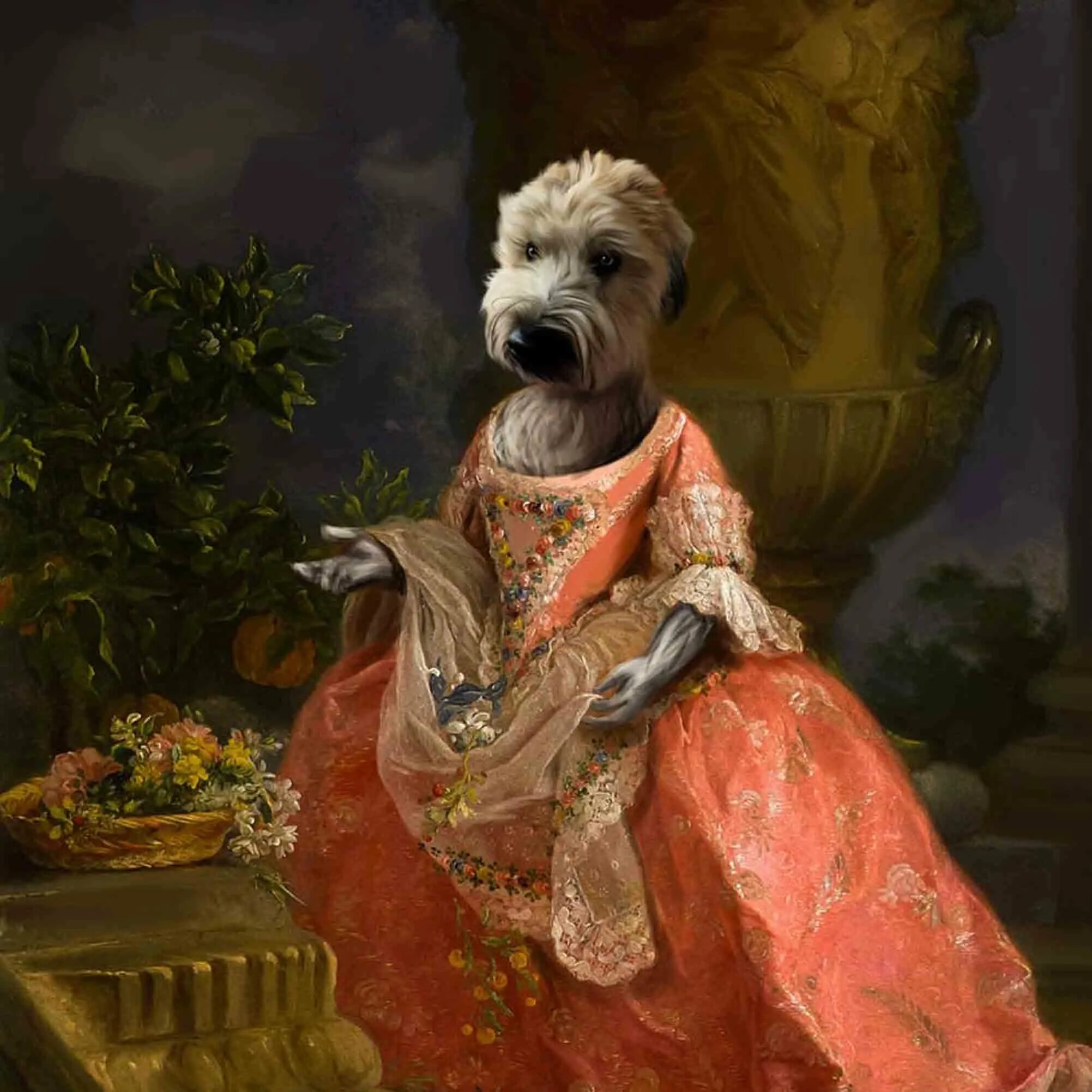 Royal pet. Royal Pet portrait. Портрет собаки в образе принцессы. Королева с собакой портрет. Портрет питомца в образе графини.