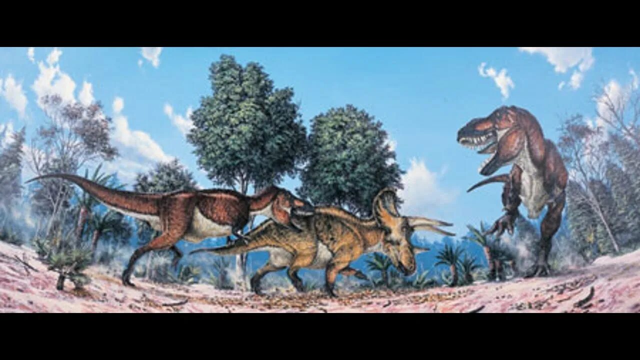 Тираннозавр рекс и Трицератопс. Революция динозавров Аллозавр. Орнитомим Тираннозавр рекс.