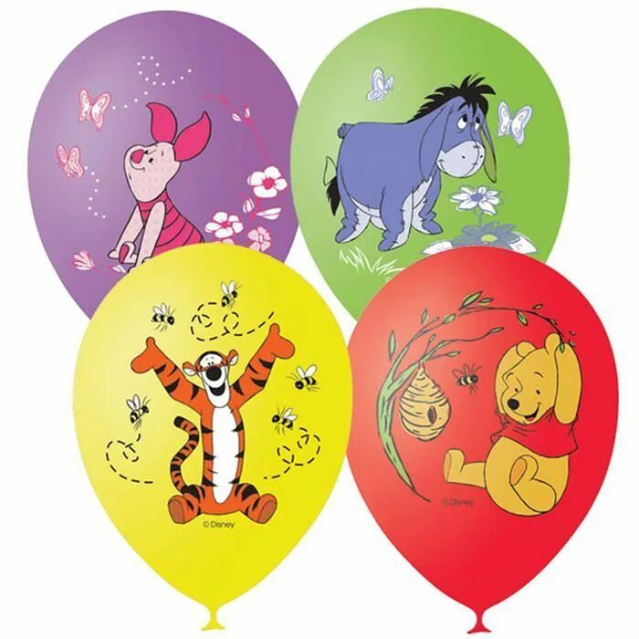 Воздушные шары винни пух. Шар латексный &quot;винни-пух&quot;. латексный шар винни пух дисней. латексные шары винни пух. шар латекс дисней винни.