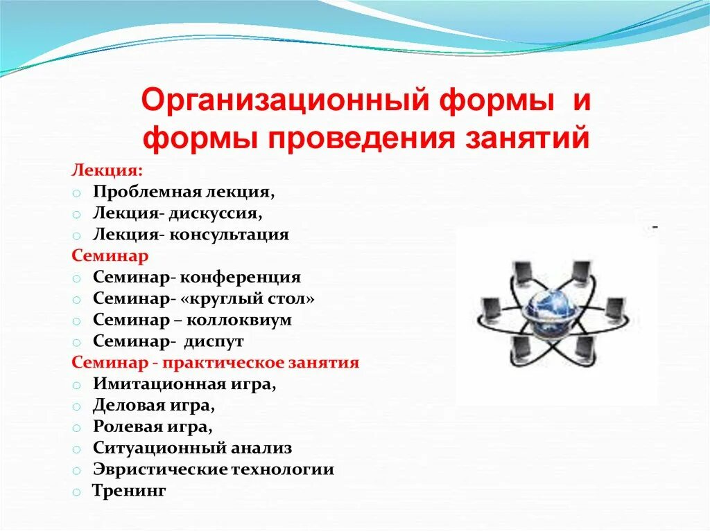 Формы и виды практических занятий