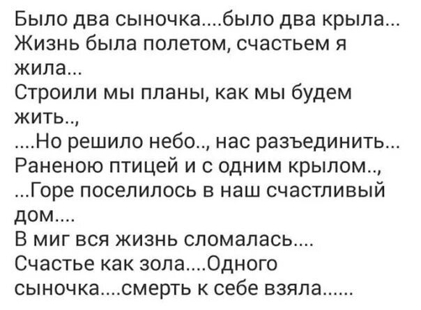 2 Сына 2 крыла стих. Два сына два крыла стих. Мои два сына два моихткрыла. Два сына стихи. 2 белых крыла текст