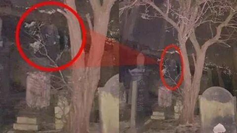 Видел призрака на кладбище