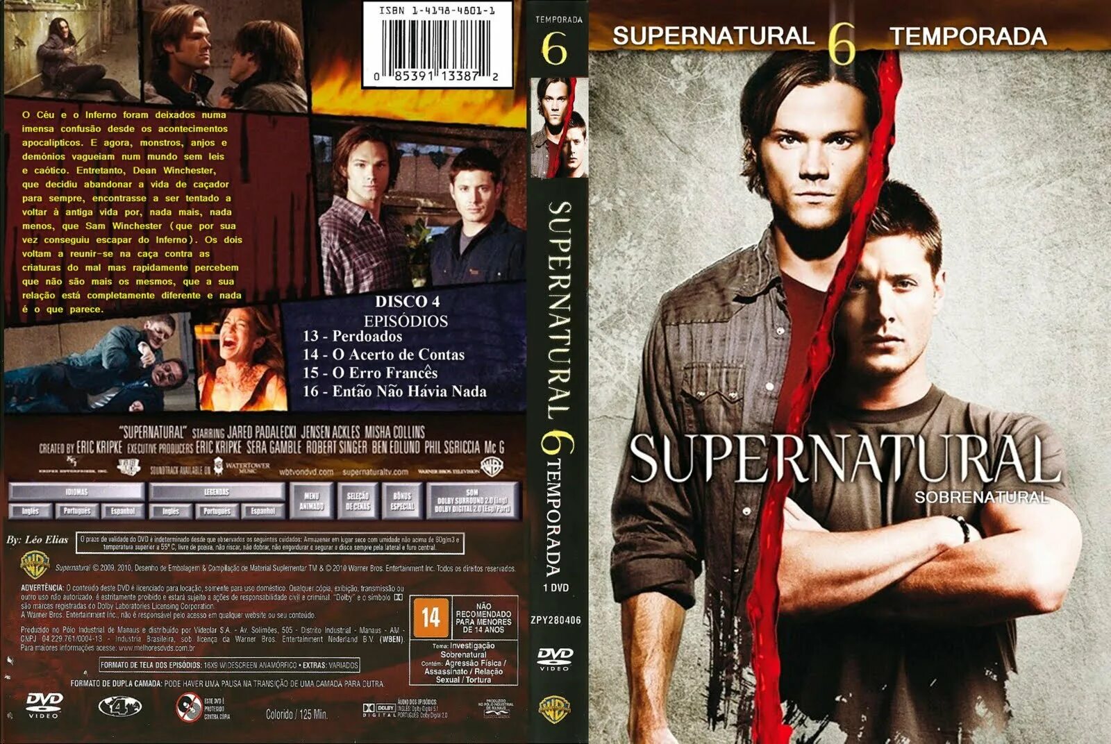 Supernatural Covers DVD. Temporada. Тема Сэма текст. Sam's back!. Extras org