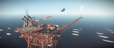 Большая нефтяная вышка раст