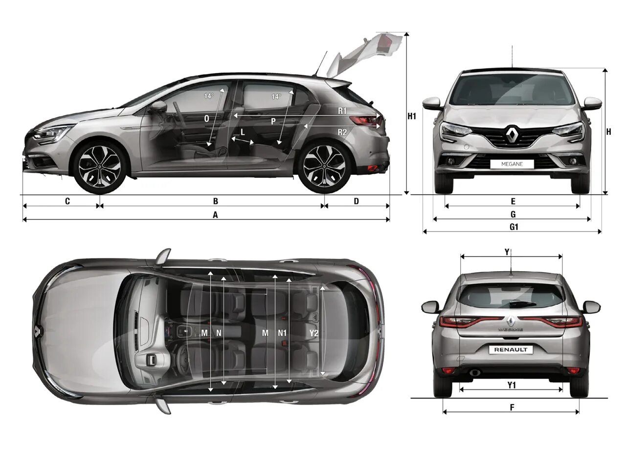 Renault fluence размер