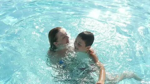 My sister swimming