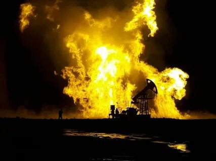 Пожар газовое месторождение