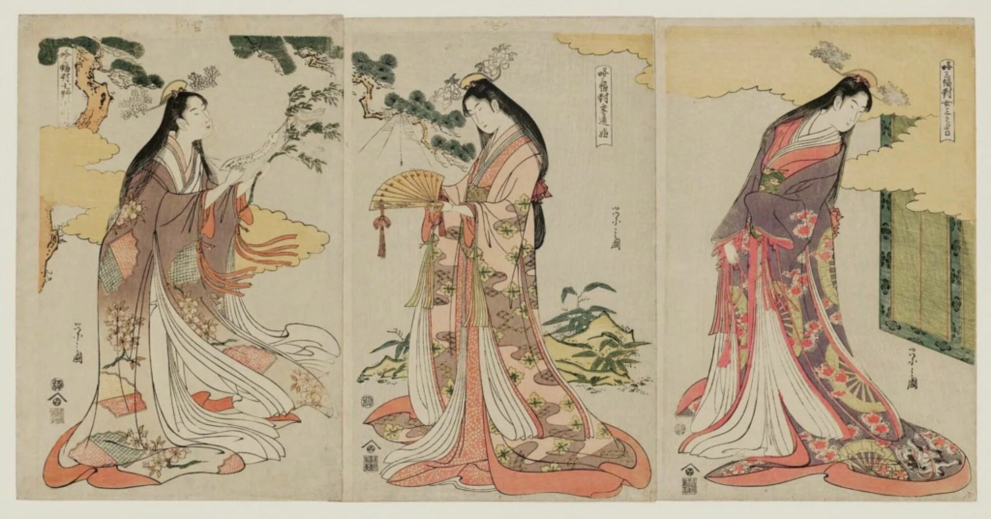 Девственницы японии. Японские кимоно эпохи Хэйан. Эпоха Хэйан. Мода эпохи Хэйан. Период Хэйан в Японии.