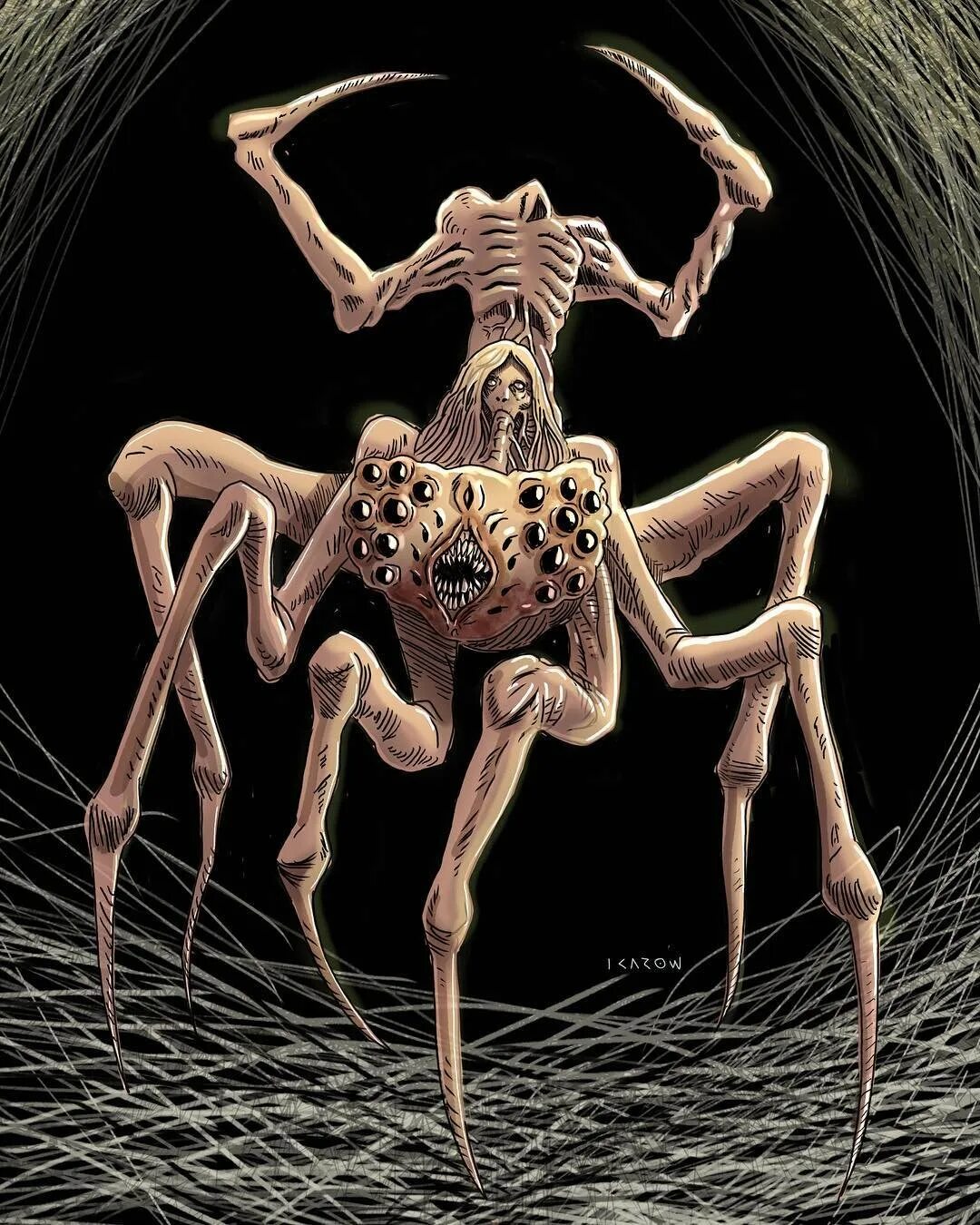 Огромный паук в космосе. Паук Арахнид. Паук краб Арахнид. Арахнид анатомия.