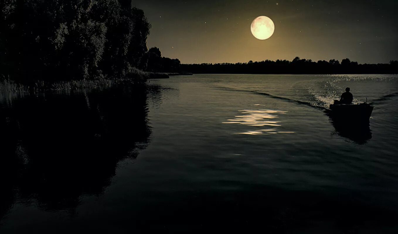 Луна река. Река ночью. Ночное озеро. Озеро ночью.