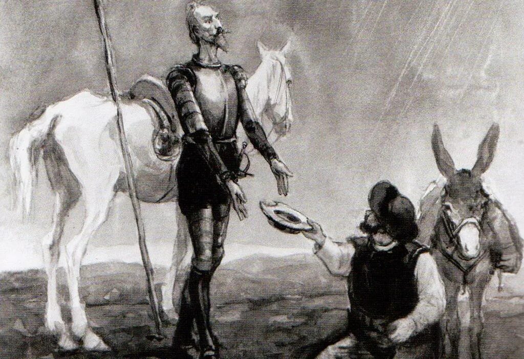 Как выглядит дон кихот. Дон кихот. санчо панса доре. дон кихот и санчо панса. дон кихот и санчо панса иллюстрация.