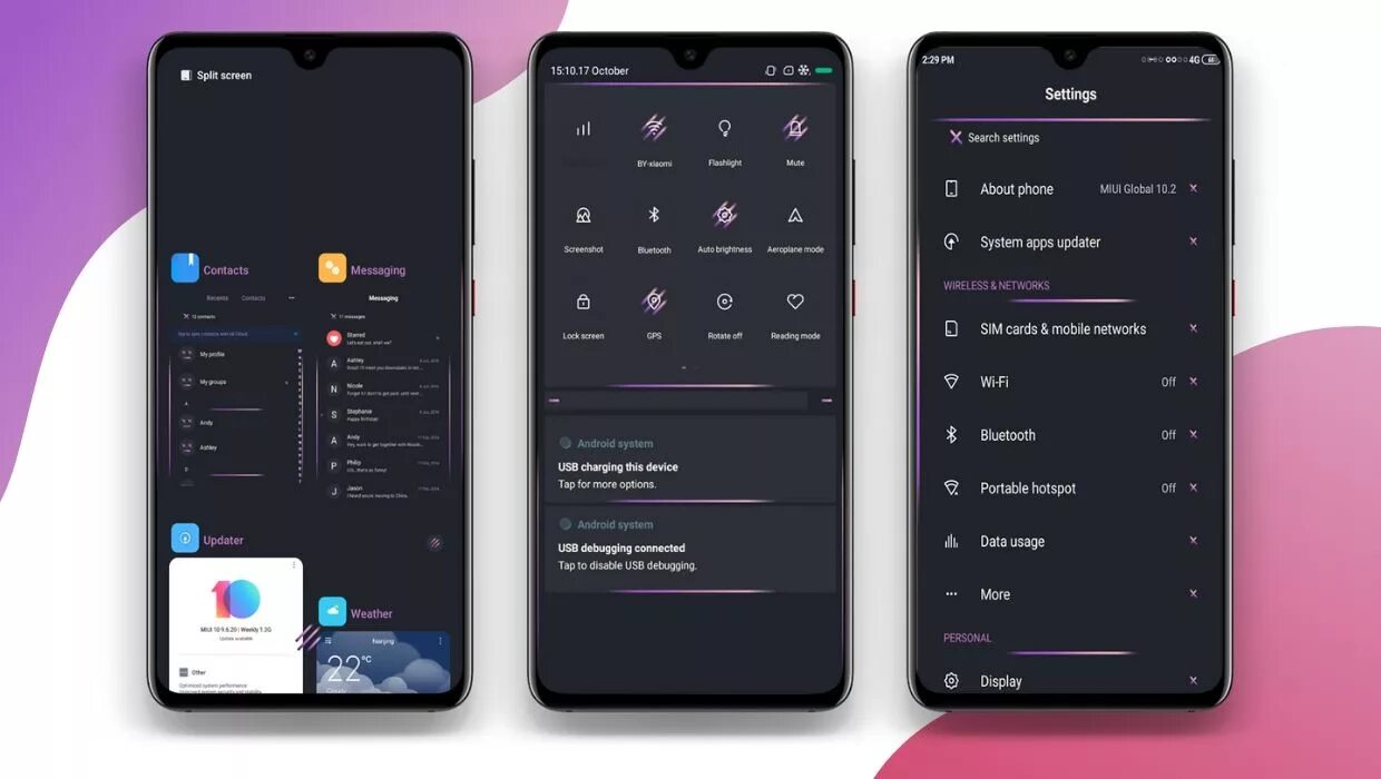 MIUI 13 активный экран. Xiaomi 12 активный экран. MIUI 10 Dark Theme. Тёмные темы для Xiaomi.