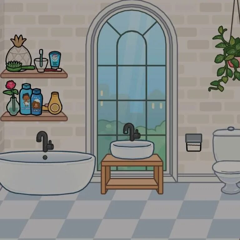 Идеи для ванны тока. Мультяшная ванная комната. Нарисованная ванная комната. Рисунок ванной комнаты с мебелью. Тока бока ванная комната.
