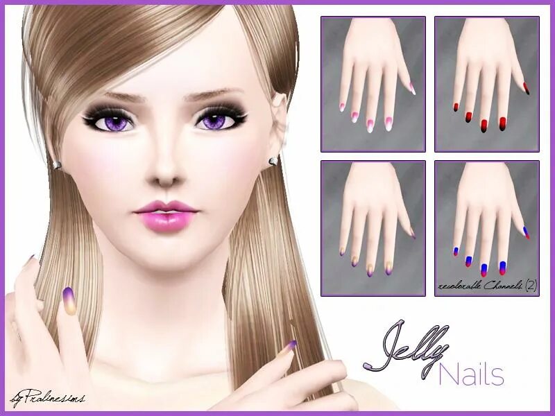 Ногти симки. Джелли нейлс 2025. jelly nails симс 4. симс 3 ногти. стильный маникюр на длинные ногти.