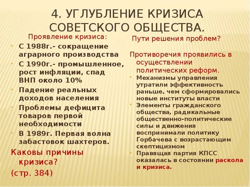 Кризисные явления советского общества. Углубление кризиса советского общества. Причины кризиса советского общества. Углубление кризиса советского общества кратко. Проявления кризиса в СССР.