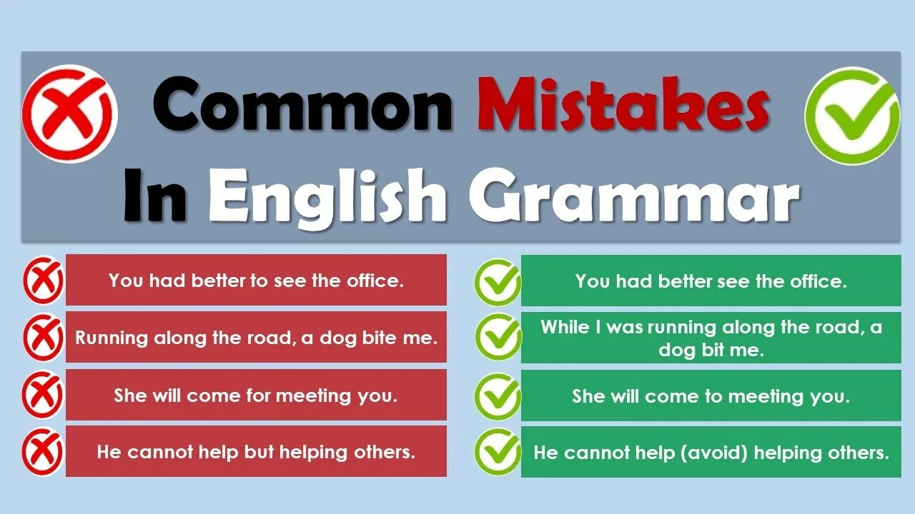 Common mistakes in English. Grammar mistakes. Most common mistakes in English. Common Grammar mistakes in English. Common mistakes