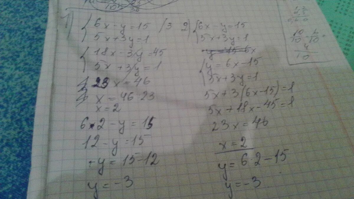 Метод подстановки х 5у 8. -18х+15у-3х+6у=. 3х1.5. Х5 а15. У=-3х+15.