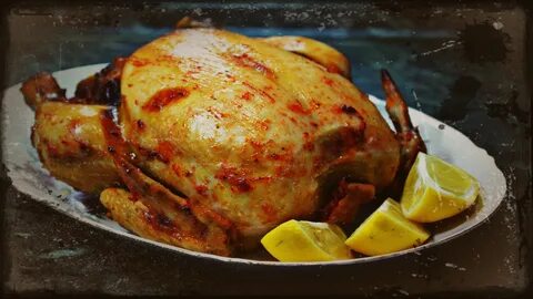 Поджаренная курица в духовке